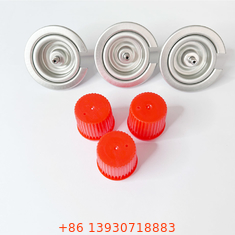 Perumahan Kokoh Mini Aerosol Dapat Katup Katup Kontrol Kompor Portabel Dengan Batang Khusus