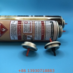 Kedua Sisi Jelas Lacquered Tinplate Mounting Cup Gas Lighter Valve dengan Stem Plastik