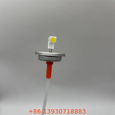Tipe penyegelan Gasket Aluminium Metered Aerosol Valve untuk 200mcl Spray Rate dan Efisiensi