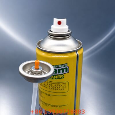 1 Inch Foam Aerosol Valve Assembly dengan Komponen Logam + Plastik dan 57mm / 65mm Cap Options