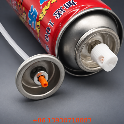 Custom Ribbon-Color One Inch Aerosol Valve Assembly dengan Direct Mount Ribbon Valve Actuator