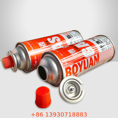 CMYK Printing Isi Ulang Tabung Gas Butana Kecil 220g Dengan Katup