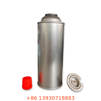 Kosong Dinding Lurus Berkemah Tabung Gas Butana Logam Tin 65mm Diameter