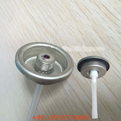 PE Housing Aerosol Gas Can Valve Dengan Dip Tube Untuk Refrigerant