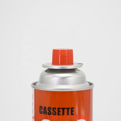 OEM One Inch Butane Camping Gas Furnace Valve 223g Dengan Penutup Merah Untuk Tabung Memasak Aerosol