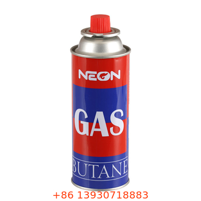 Kosong Dinding Lurus Berkemah Tabung Gas Butana Logam Tin 65mm Diameter