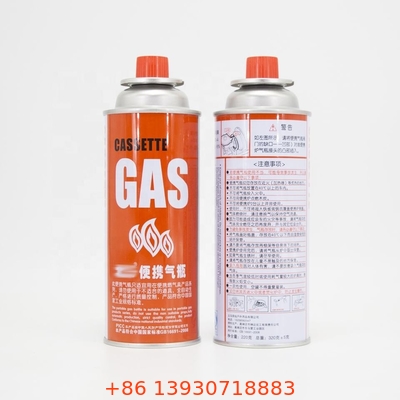 CMYK Printing Isi Ulang Tabung Gas Butana Kecil 220g Dengan Katup