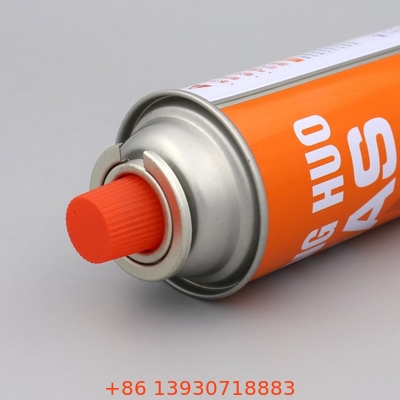 65 X 158 mm Butane Gas Cylinder untuk Industri dengan logo yang dapat disesuaikan