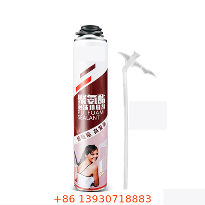 Aerosol PU foam cleaner spray valve for HVAC ductwork sealing