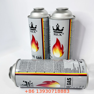 Tangki Gas Butana Tinplate dengan CMYK 4 Warna dan Panton Color 1 X Canister