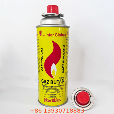 Dinding Lurus Tinplate 220g Tabung Gas Butana Untuk Memasak kue