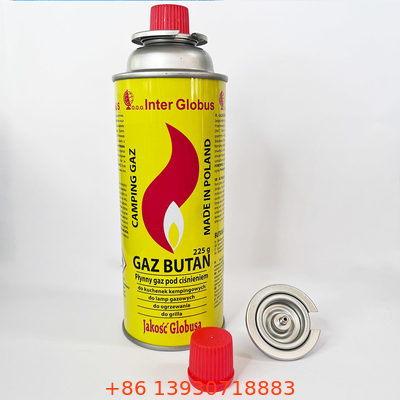 Dinding Lurus Tinplate 220g Tabung Gas Butana Untuk Memasak kue