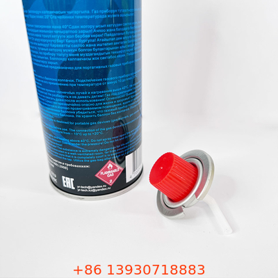 Tebal 0.20mm Timah Kosong 227g Butana Gas Cartridge Berkemah Botol Gas Butana