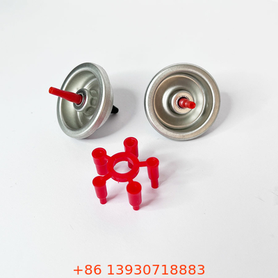 Katup Isi Ulang Gas Logam &amp; Plastik dengan Batang Gas Butana Plastik Merah