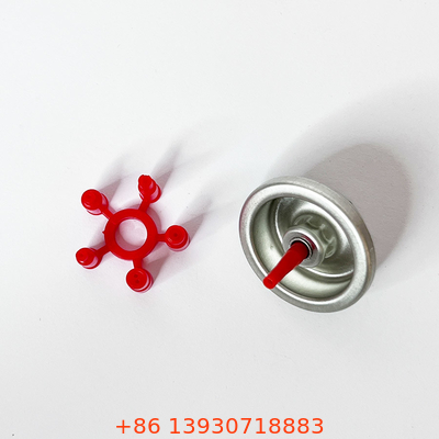 Anti Korosi Red Butane Lighter Fill Valve Portable Dengan Tinplate Mounting Cup