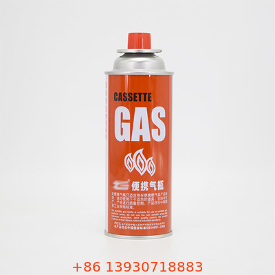 CMYK Mencetak Tabung Gas Butana Isi Ulang Untuk Kompor Berkemah Kapasitas 400ml
