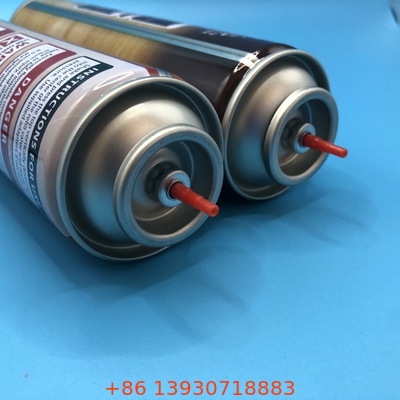 Plastik butane gas batang warna merah dan gas isi ulang katup Sistem kontrol kualitas yang ketat