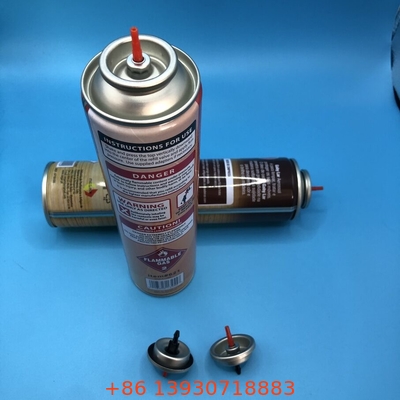 Katup sambungan isi ulang gas pembakar rokok dengan bahan batang plastik dan logam