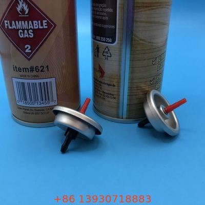 Lighter Gas Refill Butane Gas Lighter Valve dengan kedua sisi Jelas Lapis Tinplate satu inci