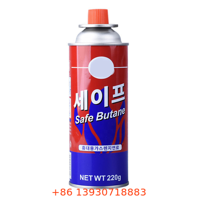65 X 158 mm Komoditas Butane Gas Cartridge Butane Gas Canister Logo Disesuaikan