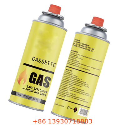 Kapal gas butan tahan lama dengan logo yang disesuaikan dan konstruksi tinplate