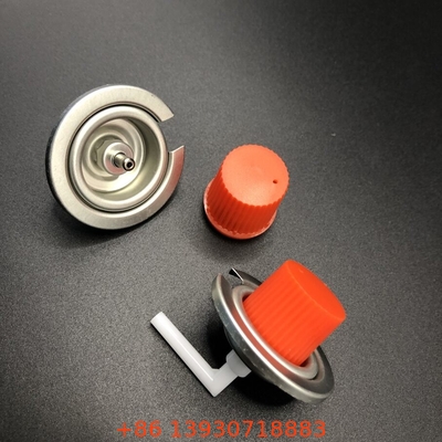 Katup gas butan untuk bahan bakar gas butan dengan tinplate dan PP spring stainless steel