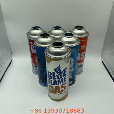 Aktivitas di luar ruangan Butan Gas Canister dengan dinding lurus Tinplate