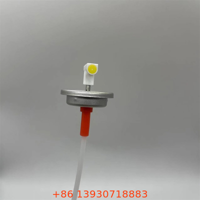 Tipe penyegelan Gasket Aluminium Metered Aerosol Valve untuk 200mcl Spray Rate dan Efisiensi