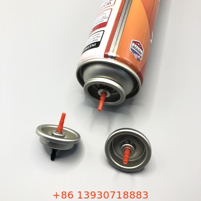 Ergonomis Gas Lighter Refill Valve Plastik Butane Gas Stem Warna Merah untuk jangka panjang