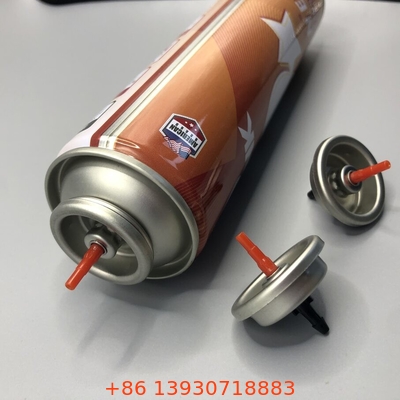 Inverted Housing Gas Lighter Refill Valve dengan Replaceable Mounting Cup Kedua Sisi dan Clear Lacquered Tinplate