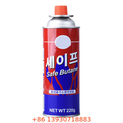 Katup Aerosol Kompor Gas Butana dengan Tutup Merah untuk Piknik Berkemah dan Memasak di Meja