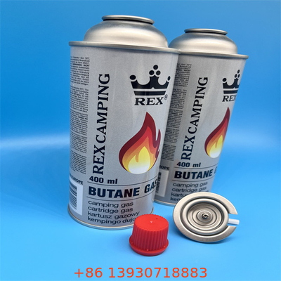 Premium refillable butane gas canister untuk memasak di luar ruangan dan kompor portabel dengan katup keamanan anti bocor