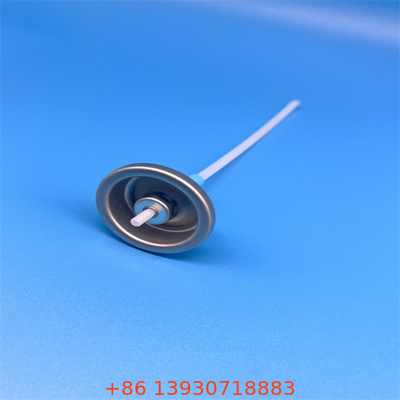 Meter Aluminium Aerosol Valve Single Use Button Actuator Perak Finish Tianjin Sampel Tersedia