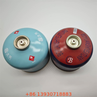 Premium isi ulang 220g Butane Canister untuk outdoor Camping kompor dengan katup anti bocor
