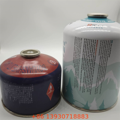 Premium isi ulang 220g Butane Canister untuk outdoor Camping kompor dengan katup anti bocor