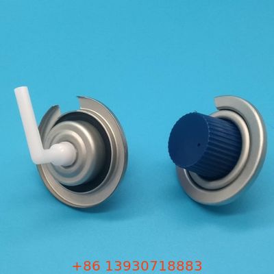 Efficient Compact Gas Canister Valve for Lighter Refill Fuel Canisters with Self-Sealing Nozzle Design