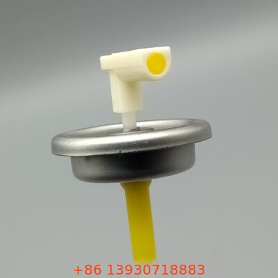 Katup pengukur aerosol dengan aktuator untuk semprotan penyegar udara dan kontrol bau