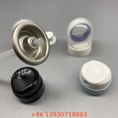 Katup tabir surya aerosol dengan nozzle tahan penyumbatan, segel tahan kebocoran, dan operasi 360 derajat untuk produk suncare spray