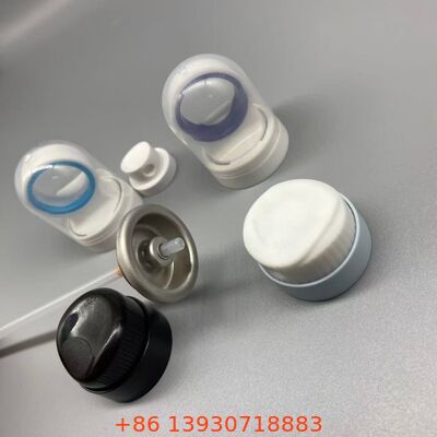 Katup tabir surya aerosol dengan nozzle tahan penyumbatan, segel tahan kebocoran, dan operasi 360 derajat untuk produk suncare spray