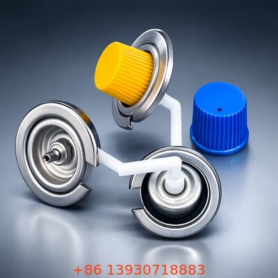 Satu Inch Tinplate Butane Gas Valve dengan Leak-Proof Aerosol Valve untuk kompor portabel