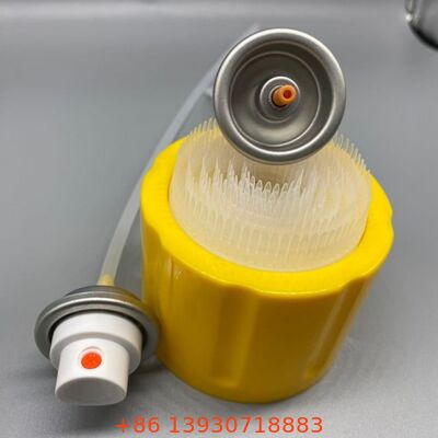 Katup Aerosol Pembersih Busa 1 Inci dengan Tutup Sikat Terintegrasi untuk Semprotan Pembersih Interior Mobil