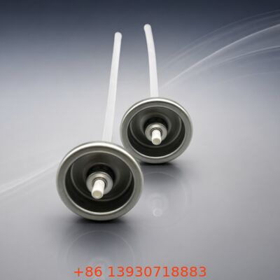 Katup aerosol bubuk tin untuk sampo kering dengan penggunaan tegak atau terbalik dan formulasi berbasis alkohol