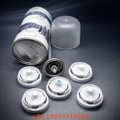 Katup Dispensing Aerosol Satu Inci dengan Aktuator Plastik dan Nozel yang Dapat Disesuaikan untuk Aplikasi Semprot Deodoran