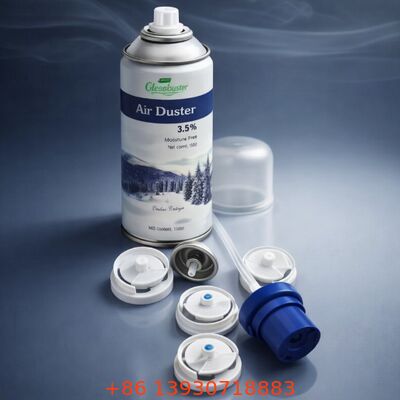 Katup Dispensing Aerosol Satu Inci dengan Aktuator Plastik dan Nozel yang Dapat Disesuaikan untuk Aplikasi Semprot Deodoran