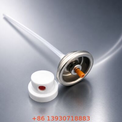1 Inch Foam Aerosol Valve Assembly dengan Komponen Logam + Plastik dan 57mm / 65mm Cap Options