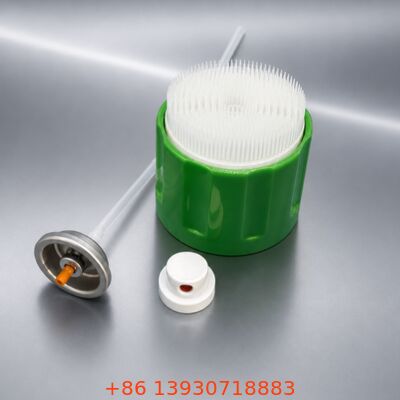 Set Katup Aerosol Bubuk Industri dengan Ukuran Katup 1 Inci dan Opsi Cap 57mm / 65mm dalam Konstruksi Metal + Plastik