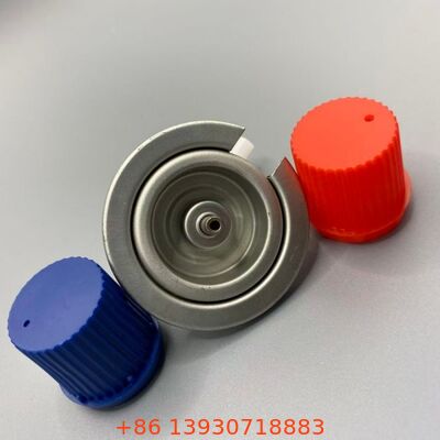 Katup aerosol gas butan tahan kebocoran dengan teknologi segel ganda dan nozzle presisi untuk kompor kaset