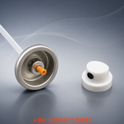 UV-resistant Male Aerosol Valve Set dengan desain yang berkoordinasi warna dan penyegelan yang kuat untuk Premium Spray Packaging