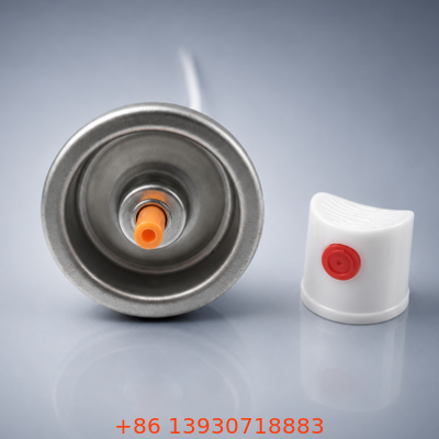 UV-resistant Male Aerosol Valve Set dengan desain yang berkoordinasi warna dan penyegelan yang kuat untuk Premium Spray Packaging