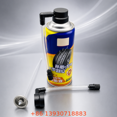 Katup Sealant Ban Satu Inci dengan Konstruksi Tinplate dan Quick Connect Coupler untuk Inflator Ban Aerosol